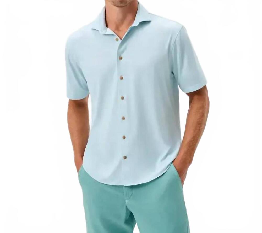 NEW JOHNNIE-O men's breck short sleeve button up shirt in sardinia